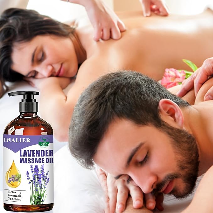 Massage Oils for Massage Therapy,Massage Kit Gifts for Women Men with Arnica, Lavender,Spa Gifts,3 Pack Cellulite,Sore Muscle & Lavender Massage Oils with Massage Ball