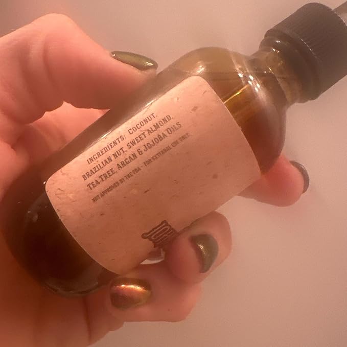 Organic Beard Oil | Moisturize, Soften, Promote Hair Growth, Reduce Itch (US Made, Veteran Owned Handcrafted with Clean Ingredients), Rugged