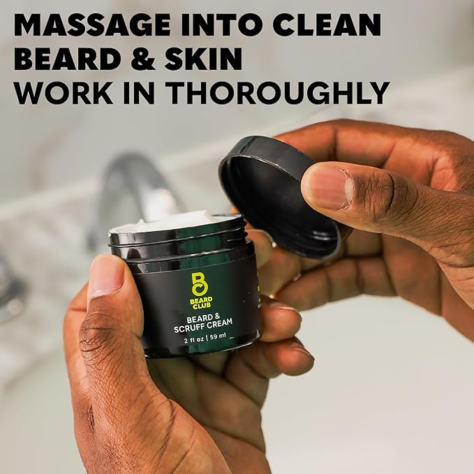 The Beard Club Biotin Beard Cream - Moisturizing and Hydrating Shea Beard Butter for Healthier Facial Hair & Skin