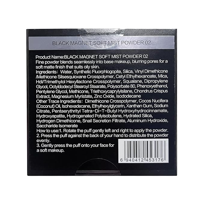 Waterproof Face Pressed Powder Compact, 24H Longlasting Oil Control Pressed Setting Powder Talc-Free Makeup, Shine Free, Poreless, Smooth, 02 for oily skin (0.28Oz)