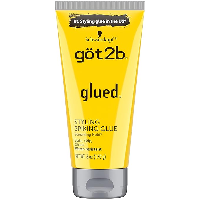 Got2B Glued Styling Spiking Hair Gel 2 - 6 oz tubes + 1 Travel 1.25 oz tube