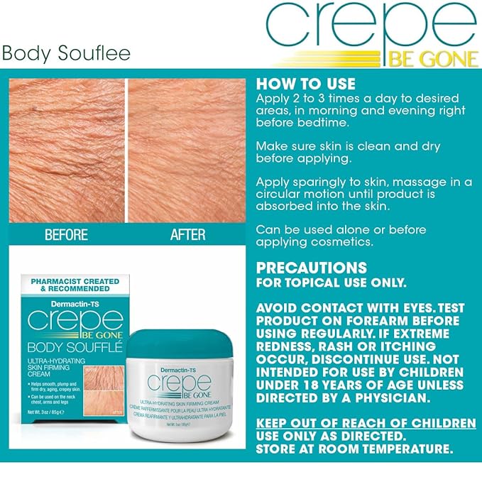 Crepe Be Gone Classic Body Souffle 3 oz. AND Firming Neck Cream 3 oz. (2-PC SET)