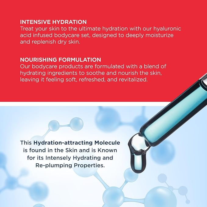 REVLON Get Carried Away Trio Hydrating Travel Set, Hyaluronic Acid Infused, Hydrating Body Wash, Body Lotion, Exfoliating Body Scrub, 3 Count (2.88 fl oz)