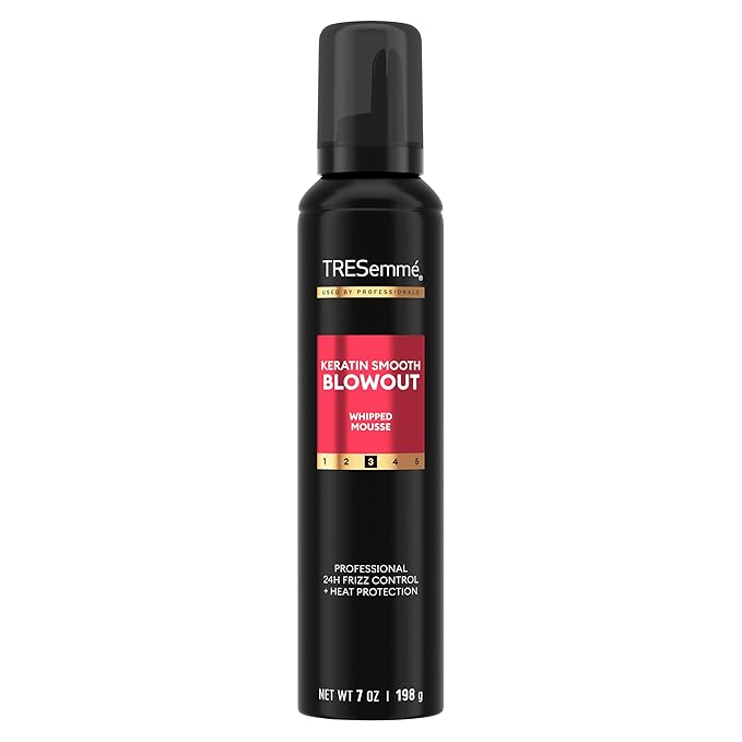 TRESemmé Whipped Shaping Mousse Keratin Smooth for Instant Hydration, Weightless, 7 Fl Oz