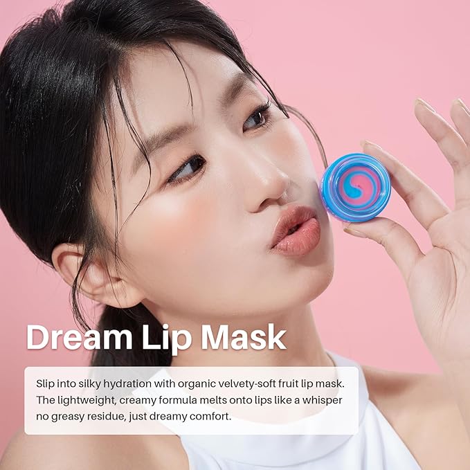 Lip Sleeping Mask Blueberry Candy - Cute Lip Mask Overnight, Long-Lasting Moisturizer to Treatment, Hydration, Repair for Dry Cracked Lips - 0.42 Fl Oz