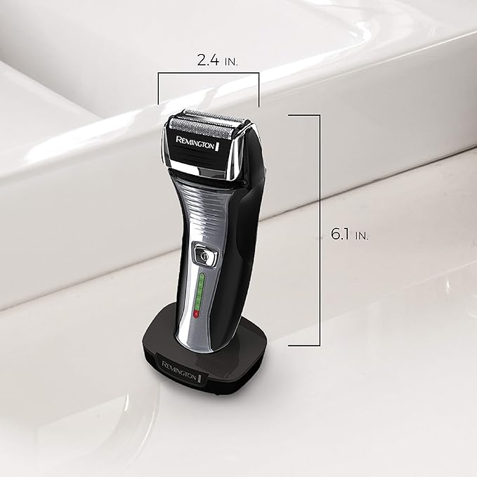 Remington F5 Power Series Foil Shaver, Electric Razor for Men, Cordless Rechargeable with Pop Up Trimmer, Pivot & FlexFoil Technology, Lightweight Handheld Design, Black
