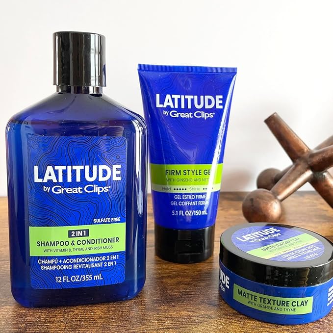 GREAT CLIPS LATITUDE Leave-In Conditioner | Hydrating Leave In Conditioner for Men | Promotes Hair Strength + Renewal | 12oz