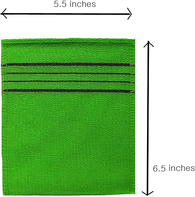 8 pcs Asian Exfoliating Bath Washcloth - Red & Green