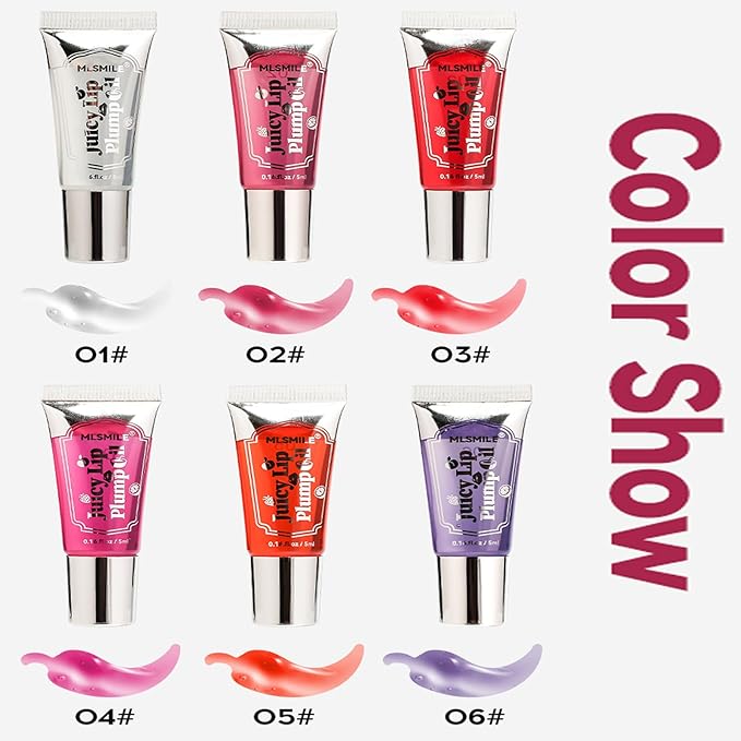 Lip Plumping Booster, Spicy Roll On Lip Plumper Gloss Lip Plumping Oil, Ultra-Hydrating & Nourishing, Lip Enhancer Lipstick, Glossy Finish Fuller Natural Lip Gloss for Women Girls (#04)