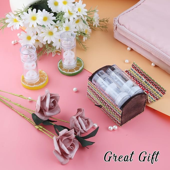 12 Pieces 15g Clear Plastic Deodorant Containers,Empty 1/2 oz Travel Lip Balm Tubes,Refillable Twist-UP Solid Perfume Tubes,Lipstick Tubes for DIY