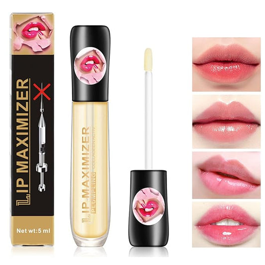 Lip Plumper Lip Gloss,Moisturizing Lip Oil Lip Plumper Gloss Lip Plumping Lip Care Serum Instant Volume Lip Filler Lip Maximizer Balm Plumper Reduce Fine Lines & Improve Dryness Wrinkles