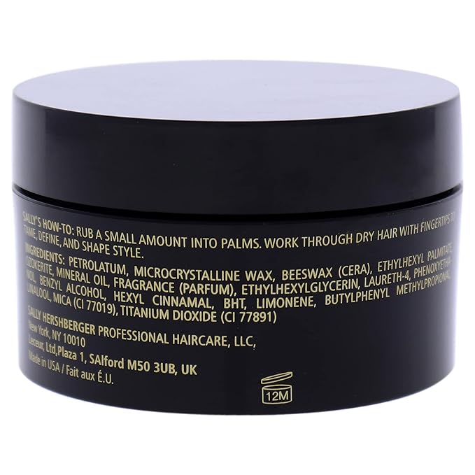 SALLY HERSHBERGER 24K Hair Shaping Balm for Men & Women - Smoothing, Volumizing, Texturizing Pomade For Soft Sleek Shine Finish - Salon Style Hair Styling Product -Flexible Hold -All Hair Types -1.7oz