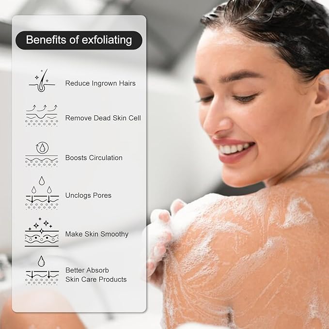 Korean Exfoliating Mitt, Deep Exfoliating Glove, 3pc Body Exfoliator Glove, Exfoliator Body Scrubber, Bath Shower Scrub Gloves, Self Tan Remover, Smooth Skin, Keratosis Pilaris Removal