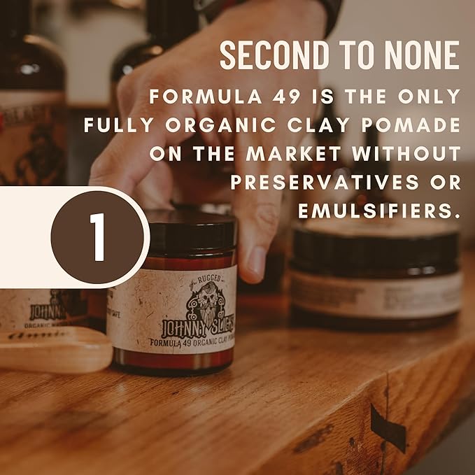Formula 49 Clay All Organic Pomade | Firm Hold & Matte Finish (Promotes Healthy Hair Growth, Helps Hydrate Dry Skin), (2 ounce, Original)