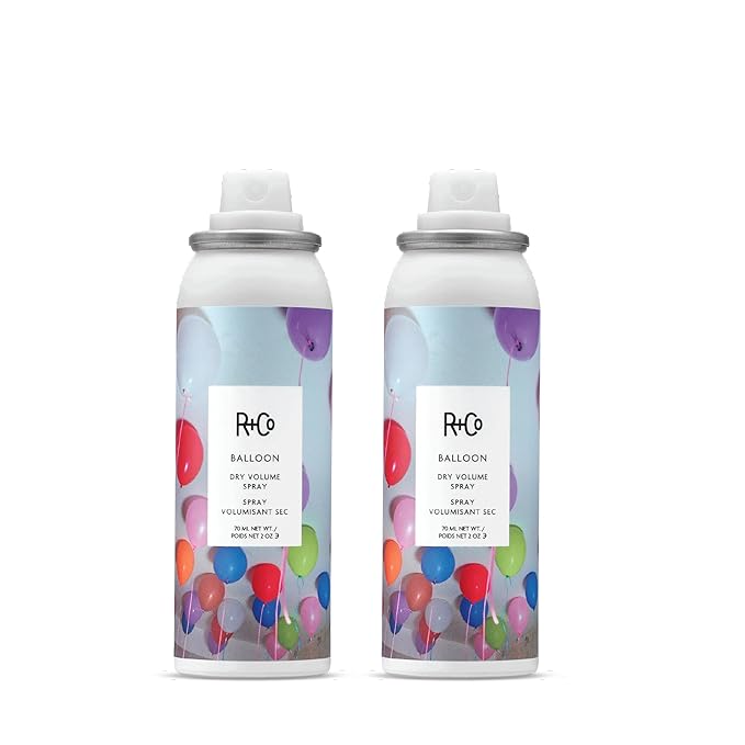 R+Co Balloon Dry Volume Hair Spray Travel Size | Instant Volume, Texture and Shine | Long-Lasting, Ultra-Light Spray for Fine Hair | TSA Approved | Set of 2