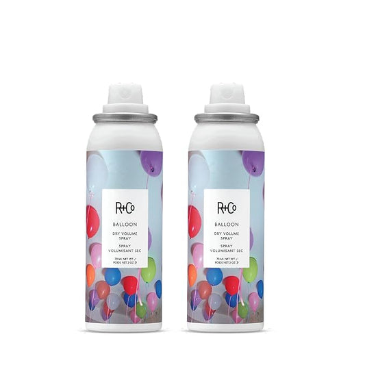 R+Co Balloon Dry Volume Hair Spray Travel Size | Instant Volume, Texture and Shine | Long-Lasting, Ultra-Light Spray for Fine Hair | TSA Approved | Set of 2