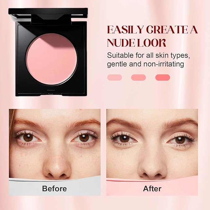 Colored CC Undereye Corrector, Eye Concealer Undereye Color Corrector for Dark Circles, Clay Neutralizing Makeup Under Eye Hydrating Concealer with Brush (Pink & 2 Brushes, Small)