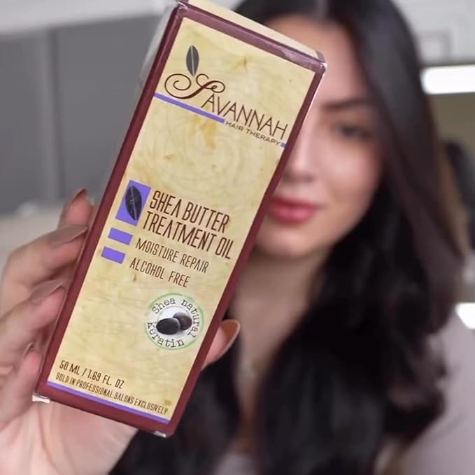 Hair Oil with Shea Butter for Frizzy, Dry & Damaged Hair, Hydrating Keratin Treatment Oil, 1.69oz/50ml