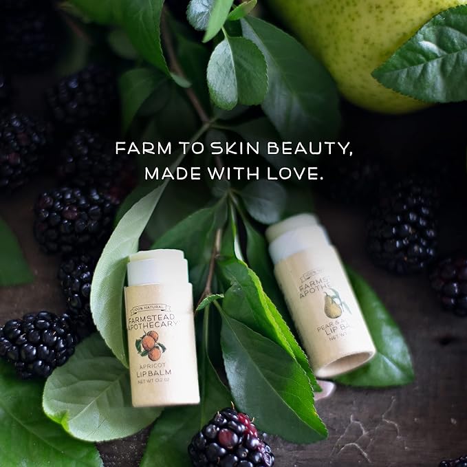 Farmstead Apothecary, Lip Balm Apricot, 0.25 Ounce