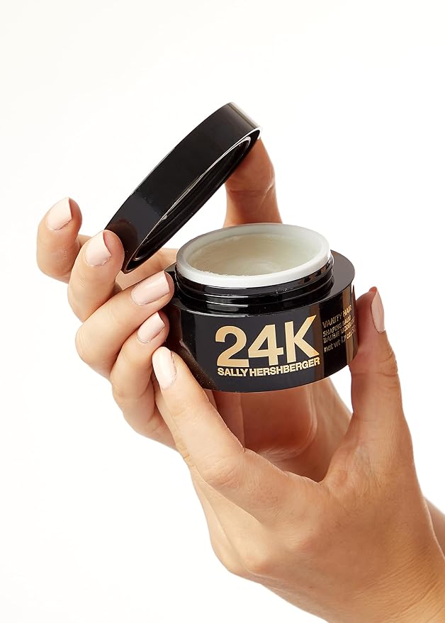 SALLY HERSHBERGER 24K Hair Shaping Balm for Men & Women - Smoothing, Volumizing, Texturizing Pomade For Soft Sleek Shine Finish - Salon Style Hair Styling Product -Flexible Hold -All Hair Types -1.7oz