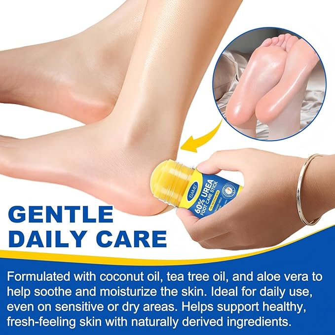 2 PCS Urea Cream Stick 60% plus 2% Salicylic Acid， Deeply Moisturising and Fast Absorbing Gentle Exfoliation For Dry sink Exfoliating Dead Skin, Callus Remover ， Skin Softener