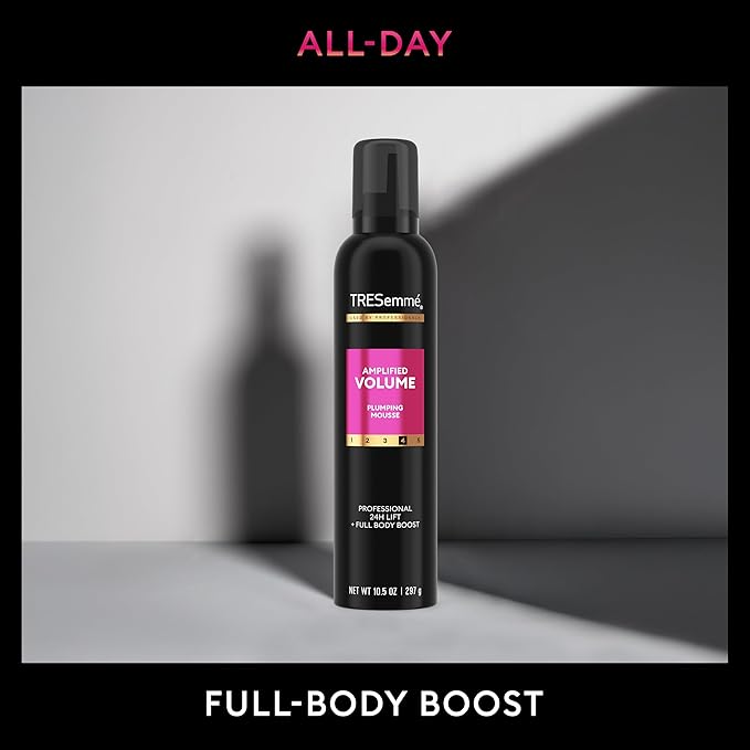 TRESemmé Plumping Mousse Amplified Volume for 24H Lift and Body with Pro Lock Technology 10.5 Fl Oz