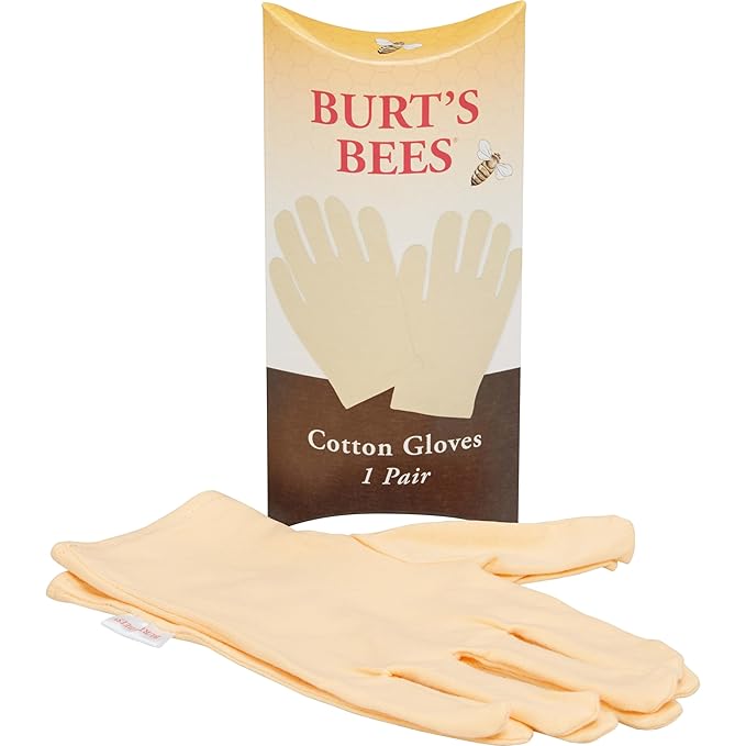Burt's Bees Back to School Gifts Ideas, 3 Body Care College Dorm Products, Hand Repair Set - Almond and Milk Cream, Lemon Butter Cuticle Cream & Shea Butter Cream, with gloves