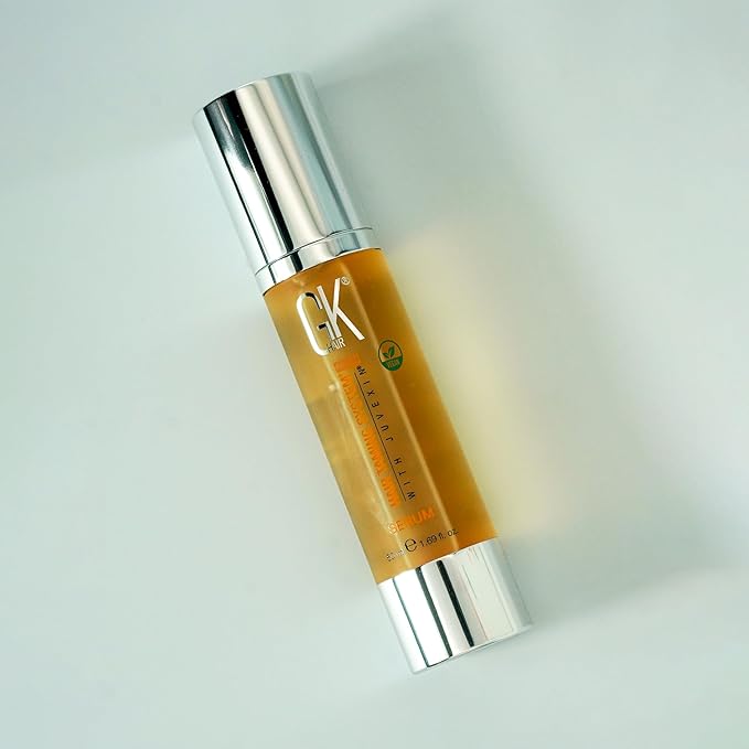 GK HAIR Vegan Keratin Hair oil Anti frizz Hair Serum-1.69 Fl Oz 100% Organic Argan Oil Hydrating Strength Shine Dry Damaged Repair and shine Moistures Nourishment & Weightless Styling All Hair Types