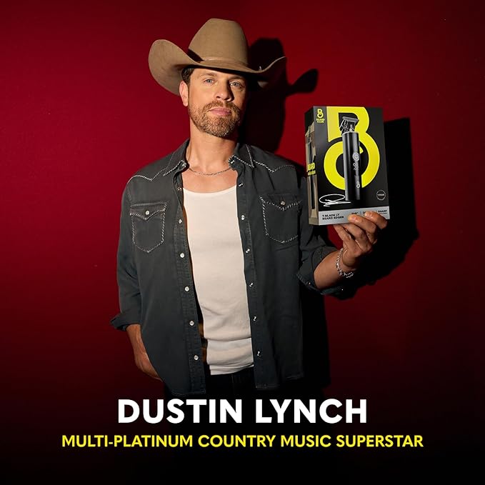 The Beard Club Professional T-Blade Beard Trimmer for Men LT - Barber Electric Shaver, Mustache & Hair Clippers for Men Zero Gapped Cordless Buzzer Hair Trimmer & T Liner - Edger Line Up Grooming Kit