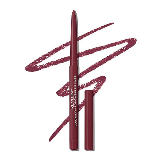 Revlon Colorstay Lip Liner Makeup with Built-in-Sharpener, Longwear Rich Colors, Smooth Application, 665 Plum, 0.01 oz