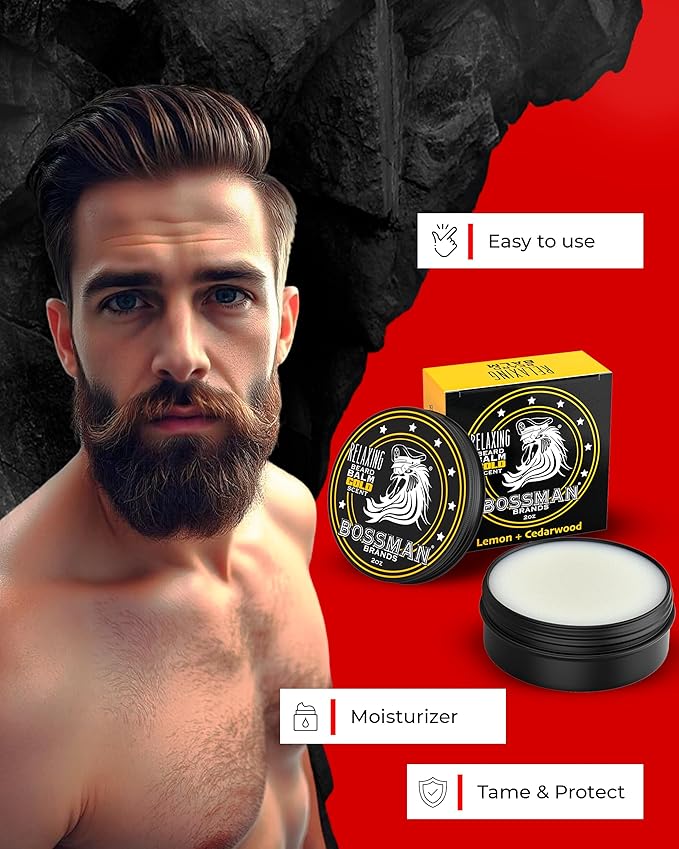 Bossman Beard Balm Variety Pack - Beard Grooming, Growth and Care Kit - Softener and Moisturizer - All 6 Scents