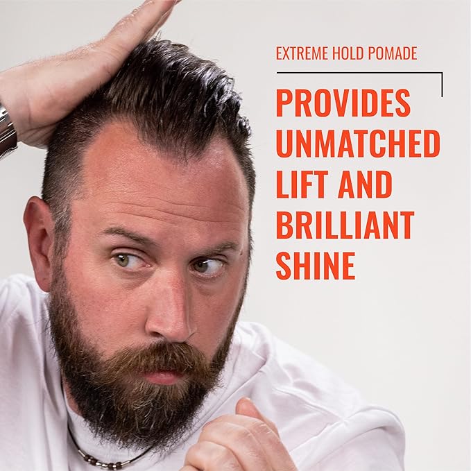 Fix Your Lid Extreme Hold Hair Pomade For Men - High Shine Water Based Hair Gel 3.75 oz - Easy To Wash Out