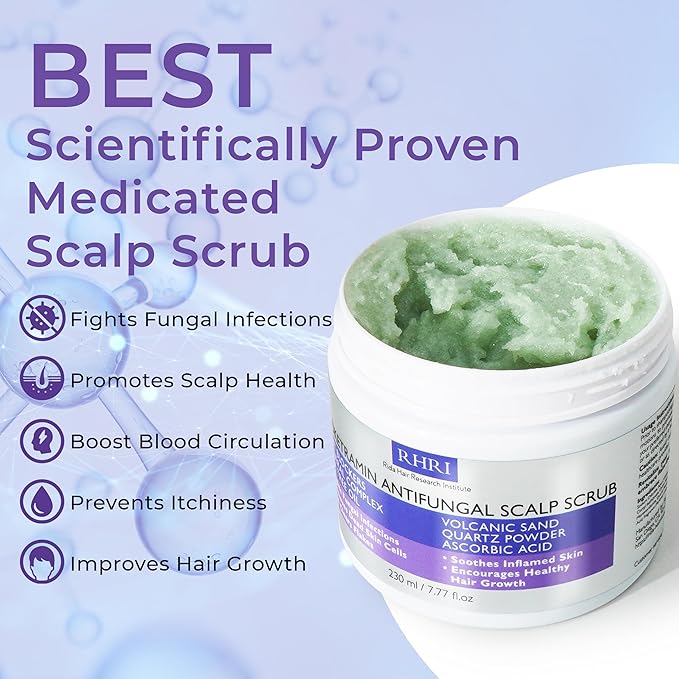 Anti Fungal Scrub for Men & Women | Anti Dandruff, Medicated, Folliculitis Scrub for Dry Scalp, Psoriasis, Ringworm | for Itchy, Flaky & Irritated Scalp