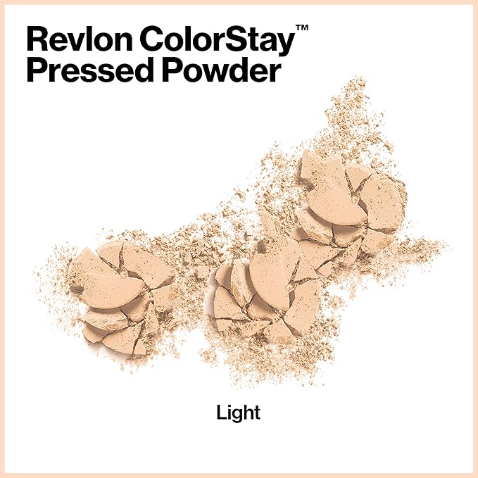 Revlon ColorStay Pressed Powder Face Makeup, Longwearing, Fragrance-Free, Noncomedogenic, 820 Light, 0.3 oz