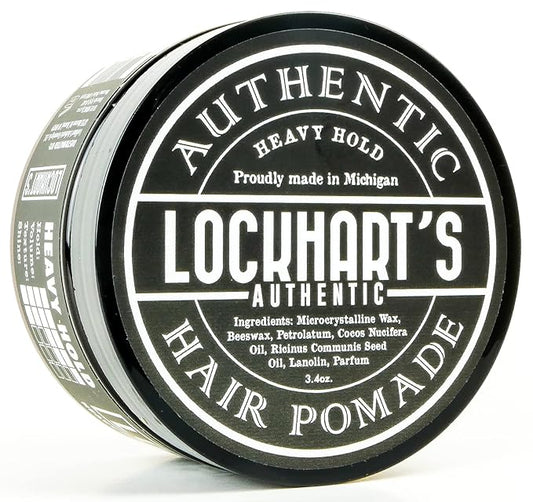 Lockhart’s Heavy Hold - Handcrafted Pomades for Men - World's Strongest Oil Based Pomade - Humidity & Sweat Proof - Low Shine, Heaviest Hold - Coco Vanilla Scent, (3.4oz.)
