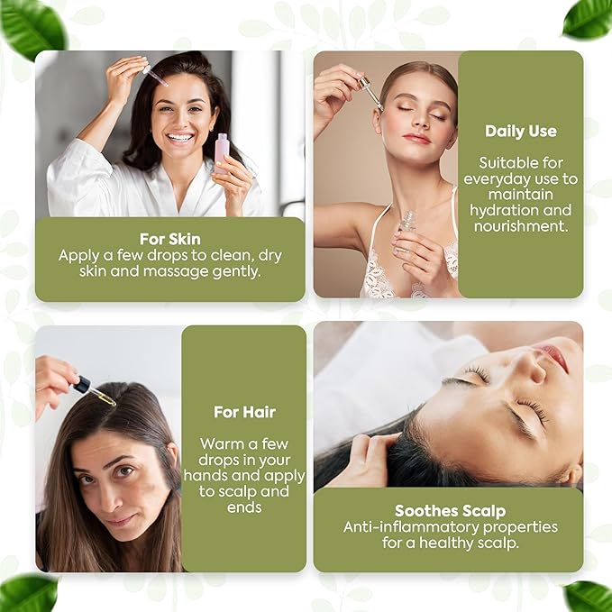 Moringa Miracle Oil | FBA Approved | 100% Pure & Cold-Pressed | Deeply Hydrating Oil for Hair & Skin with Natural Nutrient-Rich Hair Butter for Strength & Shine | 2.02oz (60ml)