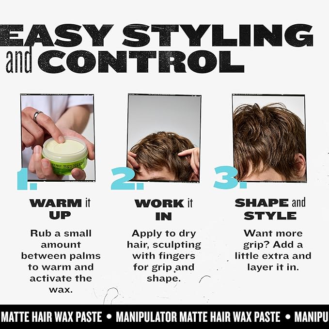 TIGI Bed Head Manipulator Matte Hair Wax Paste with Strong Hold 2.01 oz