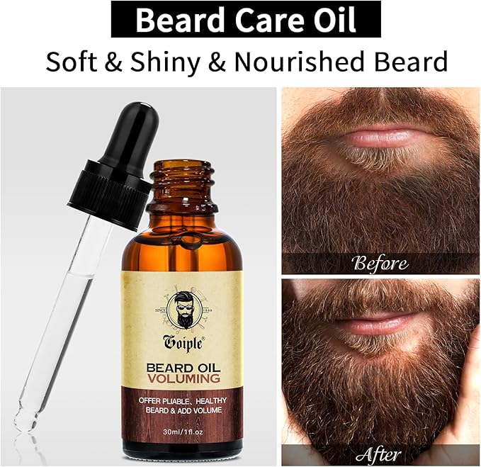 Beard Shaper for Men Beard Shaping Tools - Beard Straightener, Beard Template Guide, Professional Straight Edge Razor, 10 PCS Double Edge Blade, Barber Pencil, Beard Comb, 2 Stainless Steel Scissors