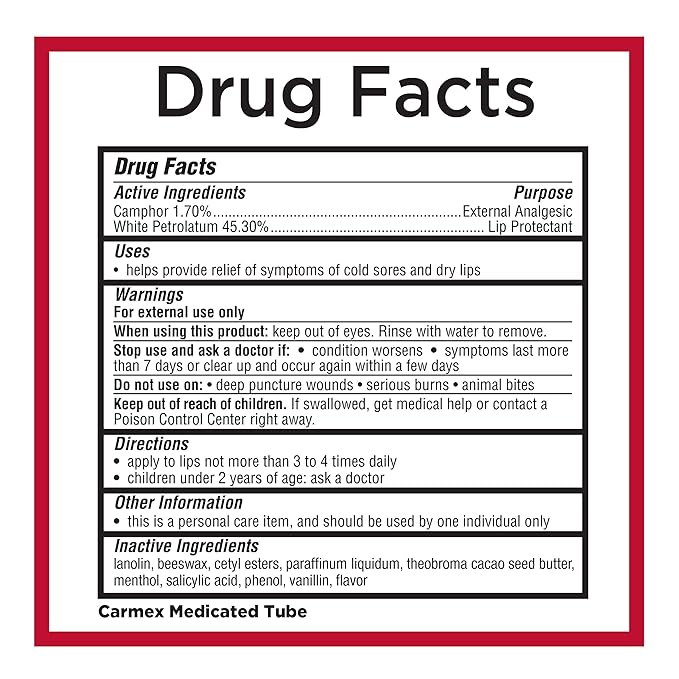 Carmex Medicated Lip Balm Sticks, Lip Moisturizer for Dry, Chapped Lips, 0.15oz, 3 Count (2 Packs) plus 1 Count Carmex Lip Balm Tube, 0.35oz