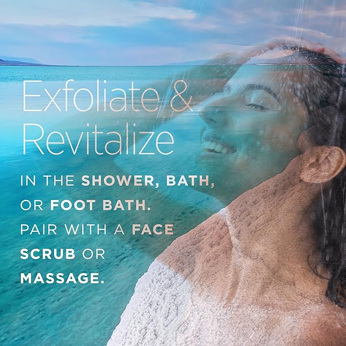 Minera Fine Grain Dead Sea Salt for Bath & Foot Soaks – 5 lbs, Fast-Dissolving, 100% Pure and Natural, Unscented, Skin-Softening Sea Salt