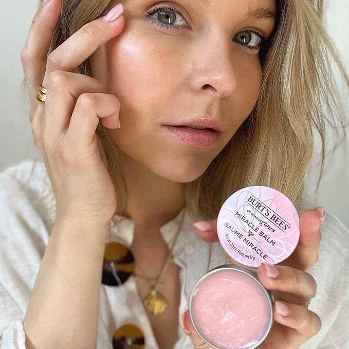 Burt's Bees 100% Natural Origin Goodness Glows Miracle Balm, Hydrates and Softens Dry Skin From Head To Toe, 0.6 Ounce Tin