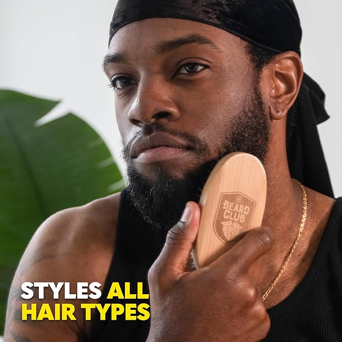 The Beard Club Brush, Comb and Scissors Grooming Kit for Men's Beards and Mustaches Gift Set