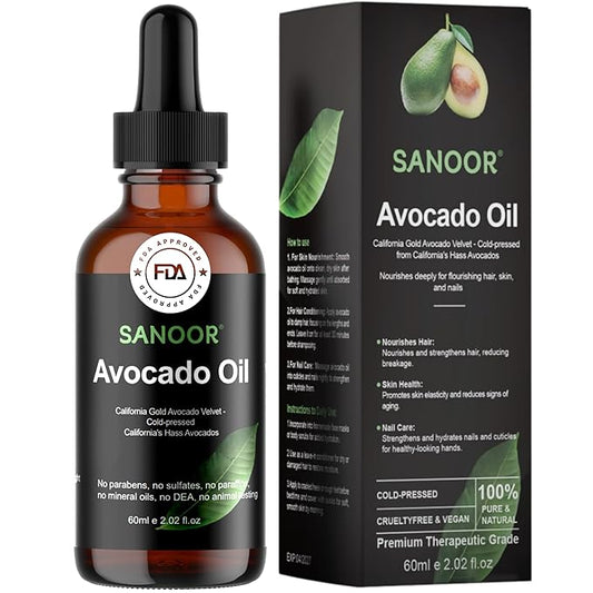 California Gold Avocado Oil - 100% Pure & Cold-Pressed - Premium Grade for Hair & Skin with Nutrient-Rich Hair Butter - 2.02oz (60ml)