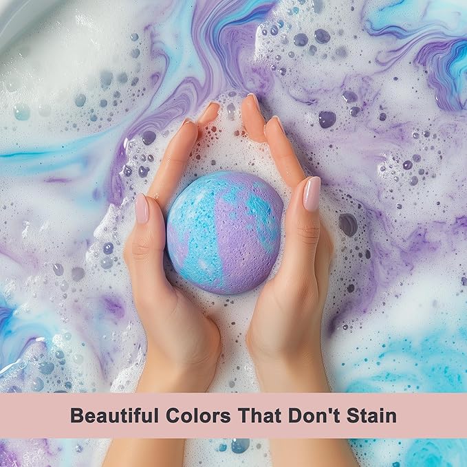 Luxury Bath Bombs for Women - Gift Set of 12 Large Bathbombs with Organic Essential Oils - Natural Vegan Soap for Moisturizing Fizzy Bubbles