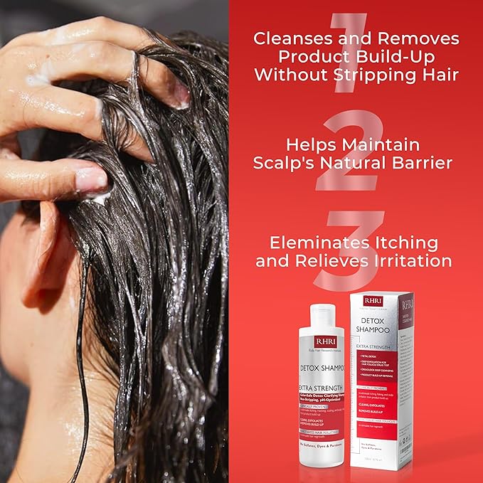 Detox Shampoo For Product Build up: Detoxify & Regrow with Our Clarifying Shampoo - Nourishes Follicles, Soothes Scalp Irritation - For All Hair Types