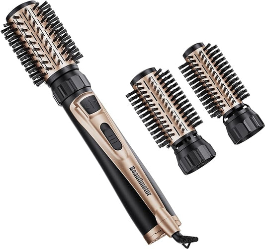Beautimeter Hair Dryer Brush, Spinning Blow Dryer Brush for Smooth Blowouts, 3-in-1 Rotating Hot Air Brush Styler for Various Hair Styles