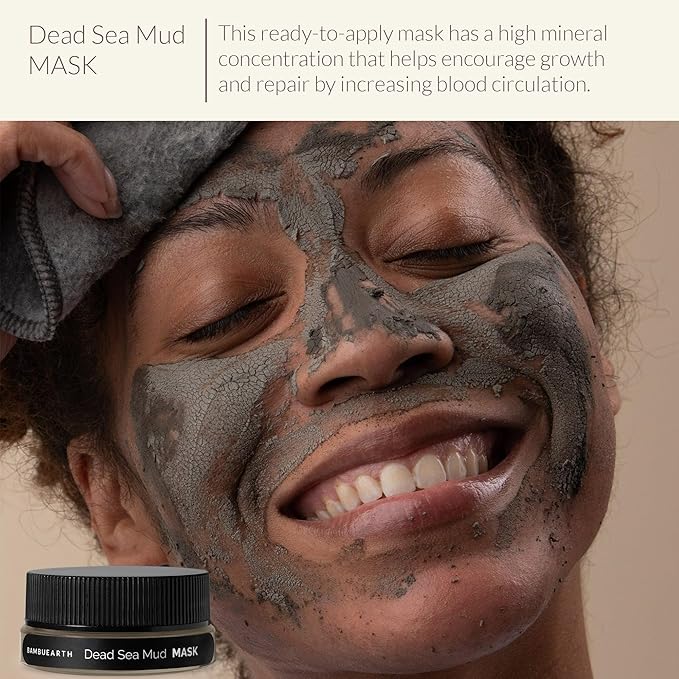 Bambu Earth Natural Skincare Starter Kit, 6 pieces - Organic Ingredients - Includes Dead Sea Mud Mask, Facial Cleansing Oil, Toner, Rosewater Cleanser, Moisturizers for Healthy Glowing Skin