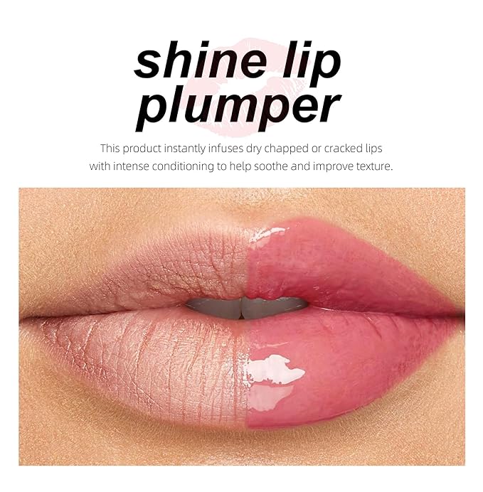 MAEPEOR Nourishing Lip Balm 8 Colors Smooth Moisturizing Lip Glow Gloss Non-Sticky and Long-lasting Hydrating Jelly Lip Balm for Women and Girls (Color 07)