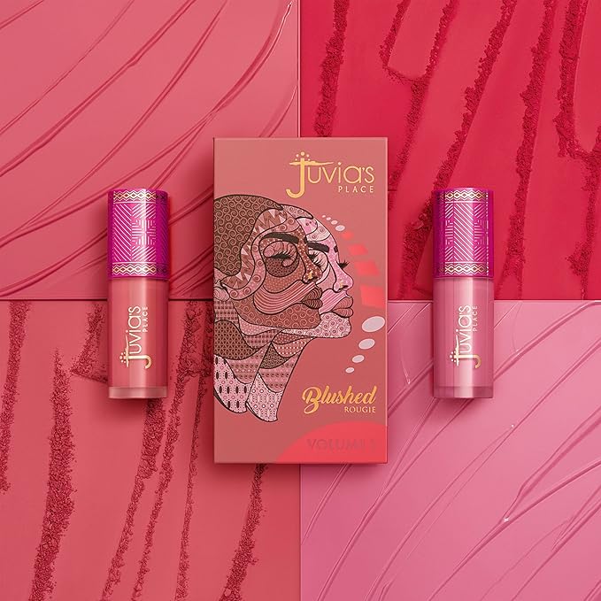 Juvia's Place Blushed Liquid Blush PeachRose - Dewy Tint Cheeks Makeup Glow Pigment Effortless Beauty Long Lasting Cosmetics Soft Creamy Natural Buildable All Skin Color Light Flawless Finish Blend