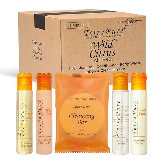 Terra Pure Wild Citrus | 1 oz. Liquids and 1 oz. Bar Soaps | 1-Shoppe All-In-Kit